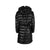 Womens Long Down Jacket with Hood and Button Closure L Women