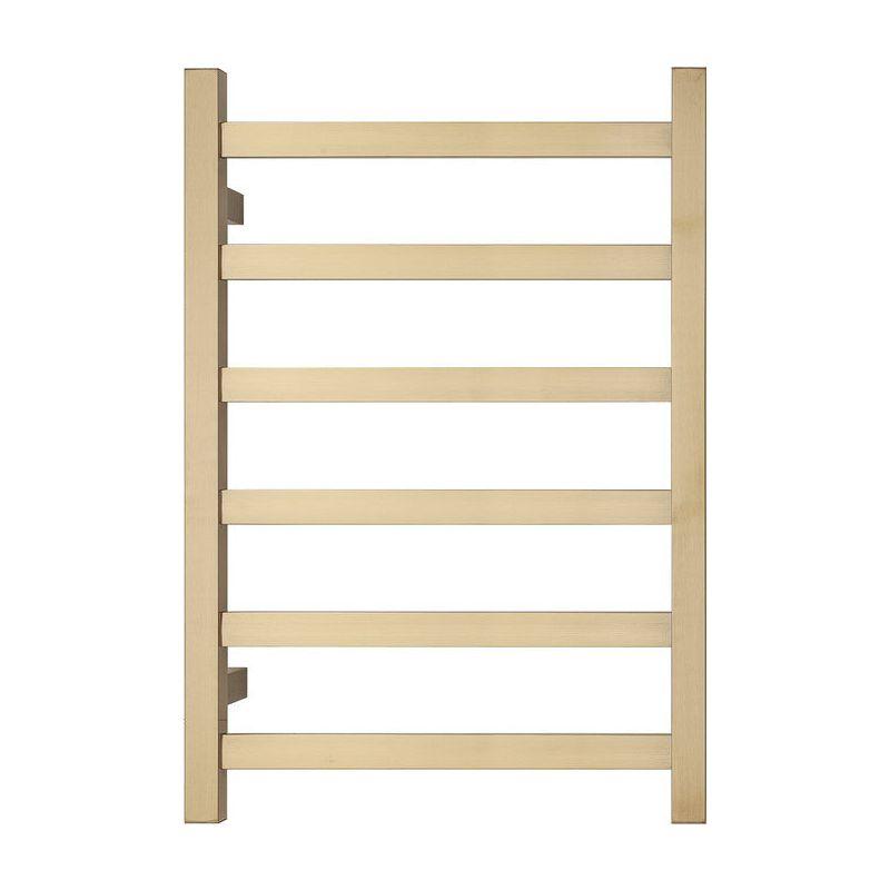 2023 Brushed Brass Gold stainless steel Heated Towel Rail rack Square AU 650*620mm No Timer