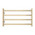 2023 Brushed Brass Gold stainless steel Heated Towel Rail rack Square AU 650*620mm No Timer