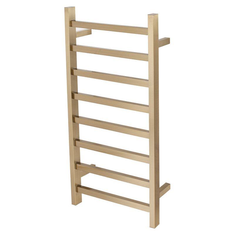 2023 Brushed Brass Gold stainless steel Heated Towel Rail rack Square AU 650*620mm No Timer