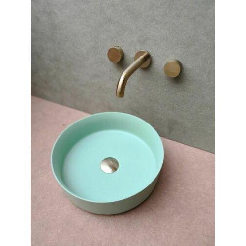 2023 Matte Black matte white matte Pink Green Gold Copper Round 360 mm Dia top counter basin porcelain sink