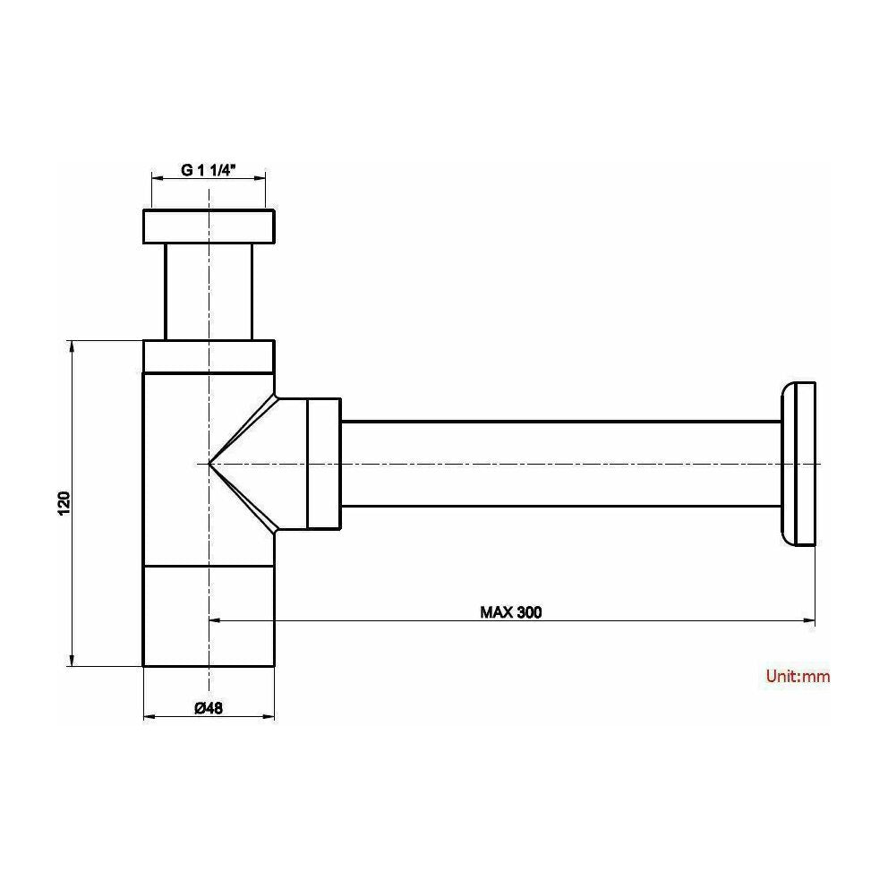 2023 Brushed Nickel p trap ROUND BOTTLE TRAP 32/40 mm WASTE for wall hung basin vanit