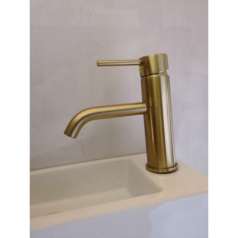 2020 New slim round style basin mount tap low faucet matte black tap mixer spout