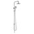 2023 Brushed Nickel Solid Stainless Steel 304 made shower set w diverter 200 mm head sprayer hand held head Suit Outdoor