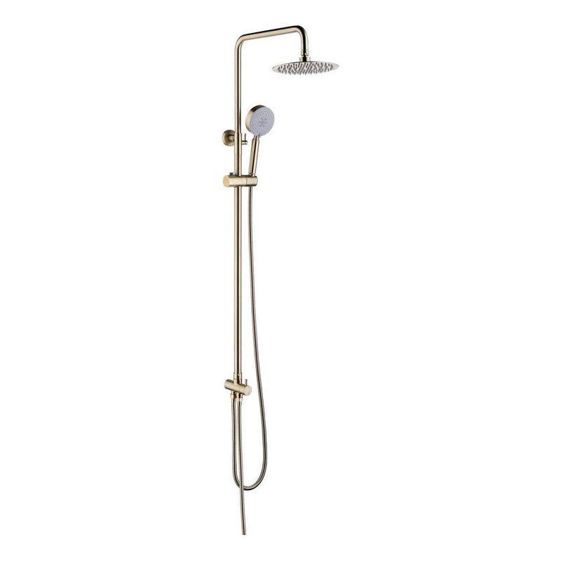 2023 Brushed Nickel Solid Stainless Steel 304 made shower set w diverter 200 mm head sprayer hand held head Suit Outdoor