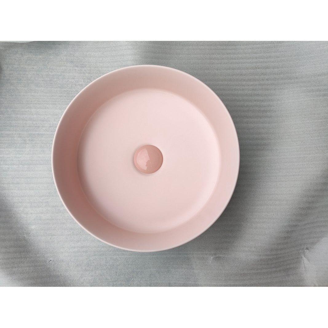 2020 Matte Pink Round 360 mm Dia top counter basin porcelain sink