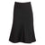 Womens Fluted 3/4 Length Below Knee Skirt Work Business - Black - 26