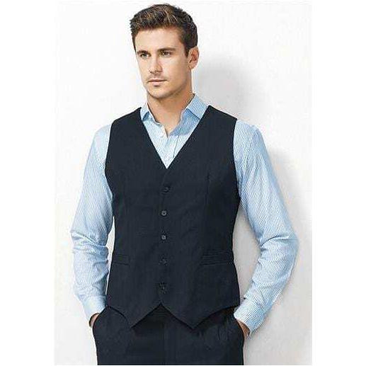Mens Peaked Vest Waistcoat w/ Knitted Back Suit Formal Wedding Dress Up - Navy - 137