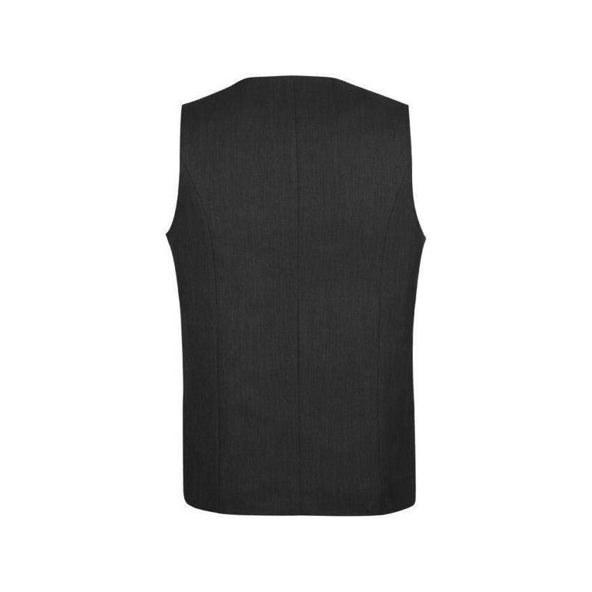 Mens Bamboo Blend Longline Vest Waistcoat w/ Stretch Business Forrnal Dress - Charcoal - 92