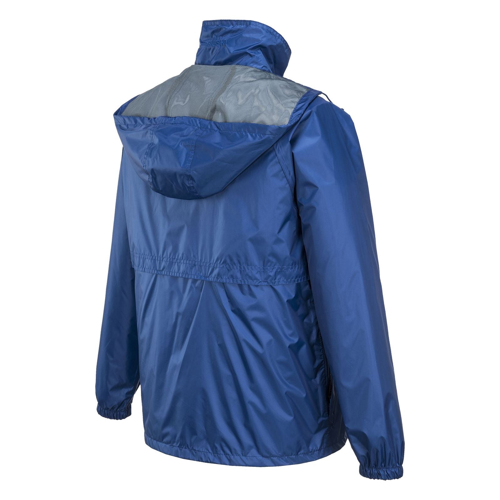 HUSKI STRATUS RAIN JACKET Waterproof Workwear Concealed Hood Windproof Packable - Cobalt - XXL