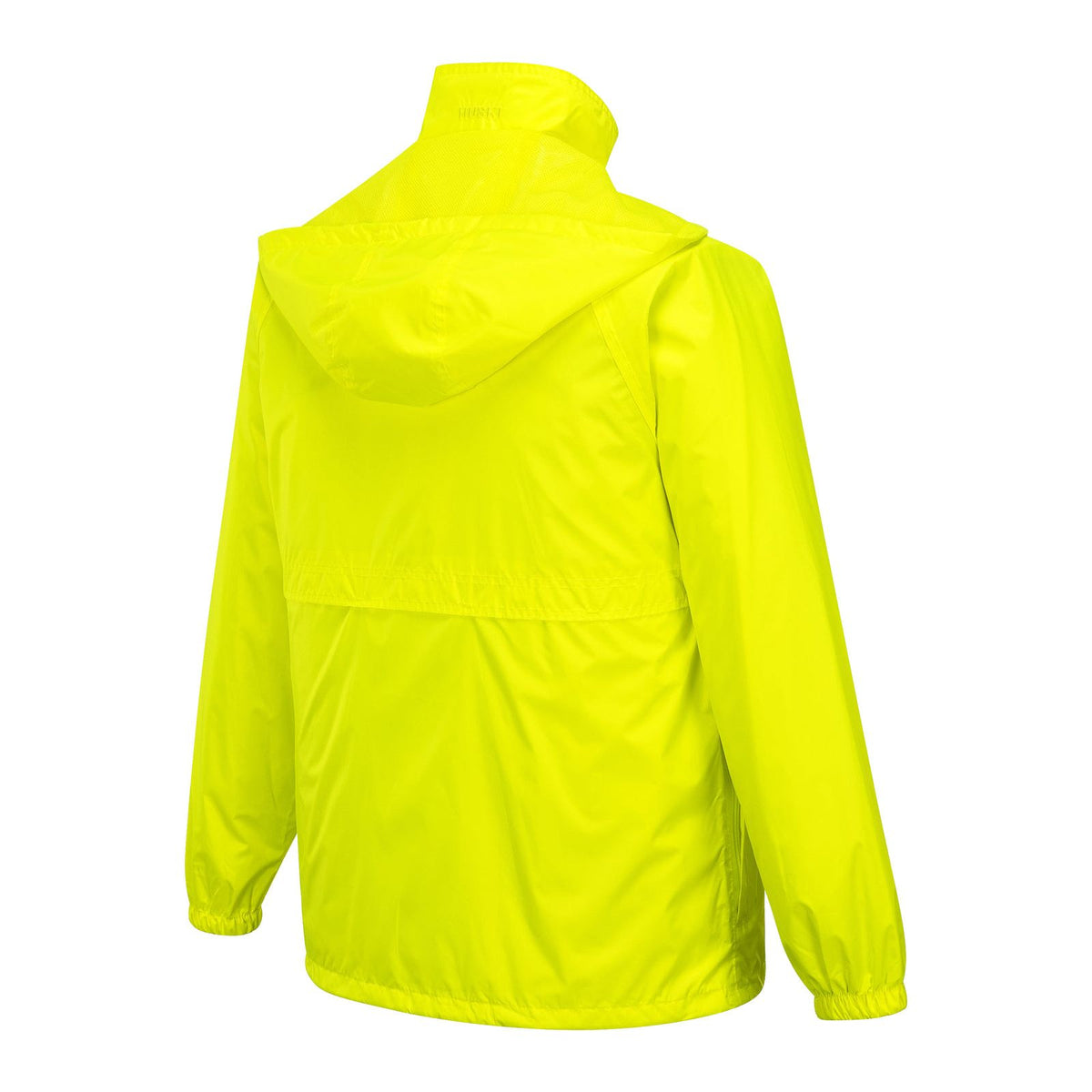 HUSKI STRATUS RAIN JACKET Waterproof Workwear Concealed Hood Windproof Packable - Yellow Fluro - S