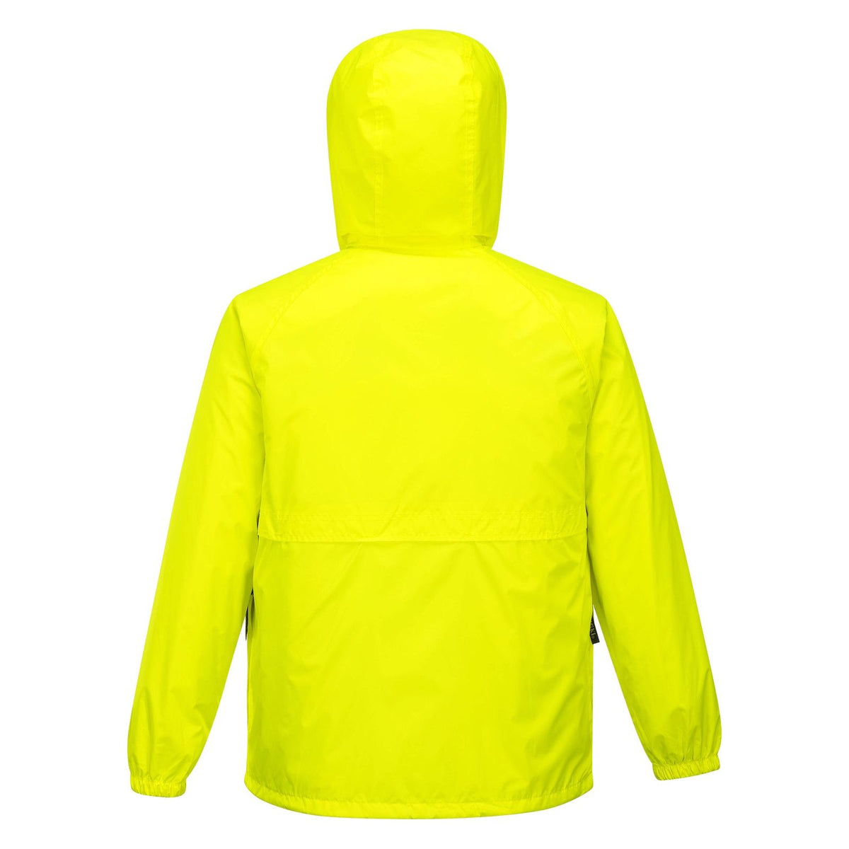 HUSKI STRATUS RAIN JACKET Waterproof Workwear Concealed Hood Windproof Packable - Yellow Fluro - S