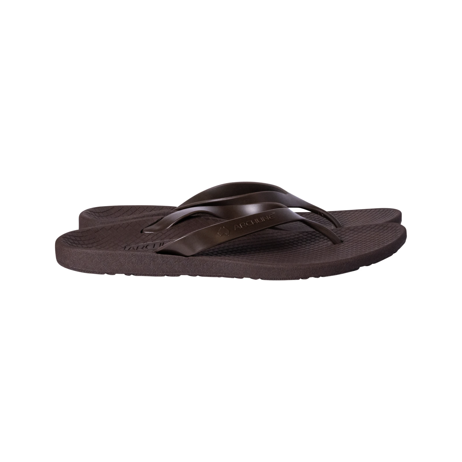 ARCHLINE Orthotic Thongs Arch Support Shoes Footwear Flip Flops Orthopedic - Brown/Brown - EUR 40