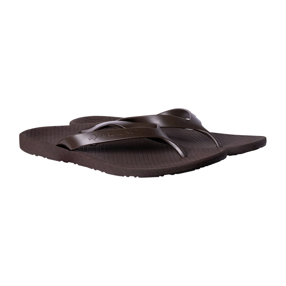 ARCHLINE Orthotic Thongs Arch Support Shoes Footwear Flip Flops Orthopedic - Brown/Brown - EUR 43