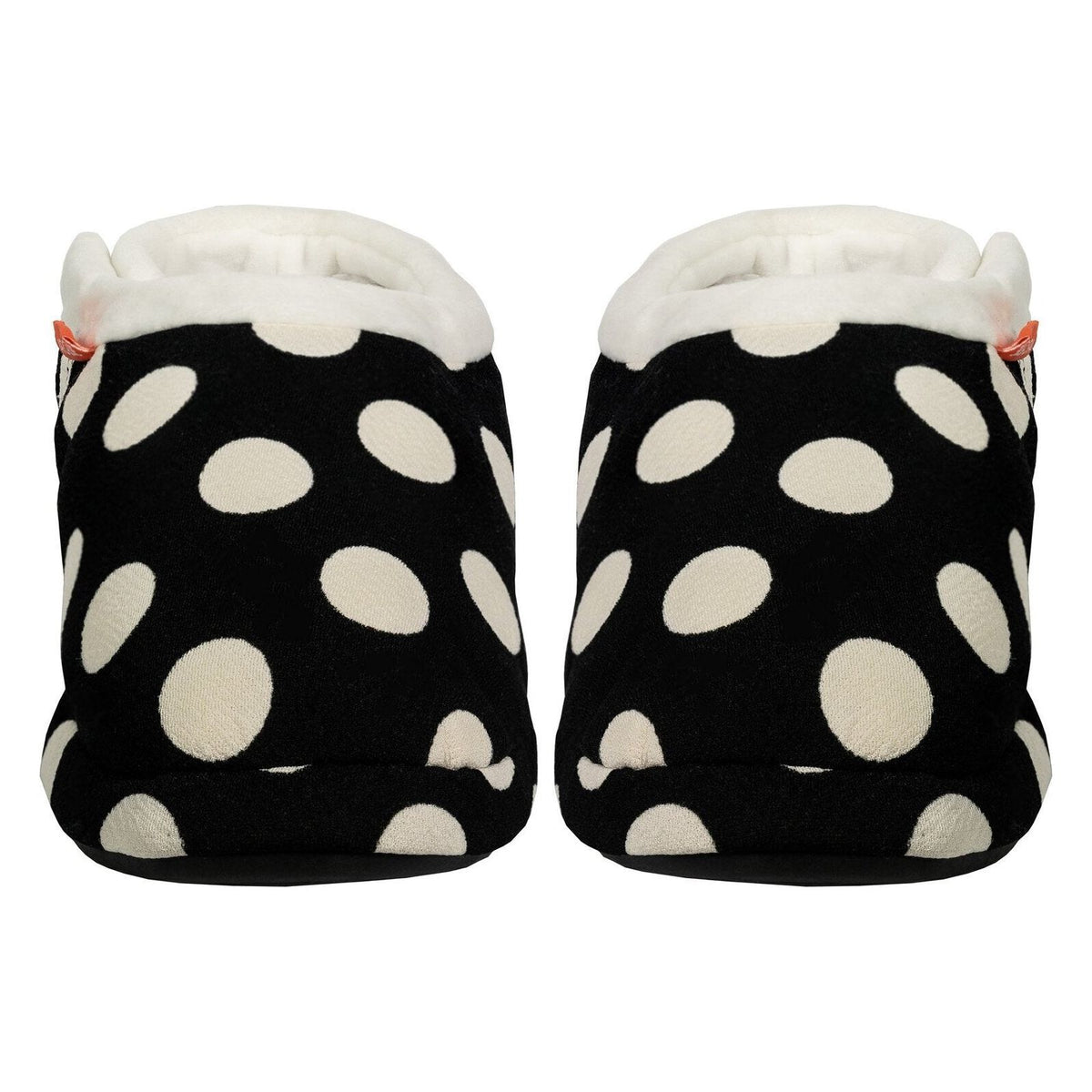 ARCHLINE Orthotic Slippers CLOSED Arch Scuffs Pain Moccasins Relief - Black/White Polka Dots - EUR 40 (Womens 9 US)