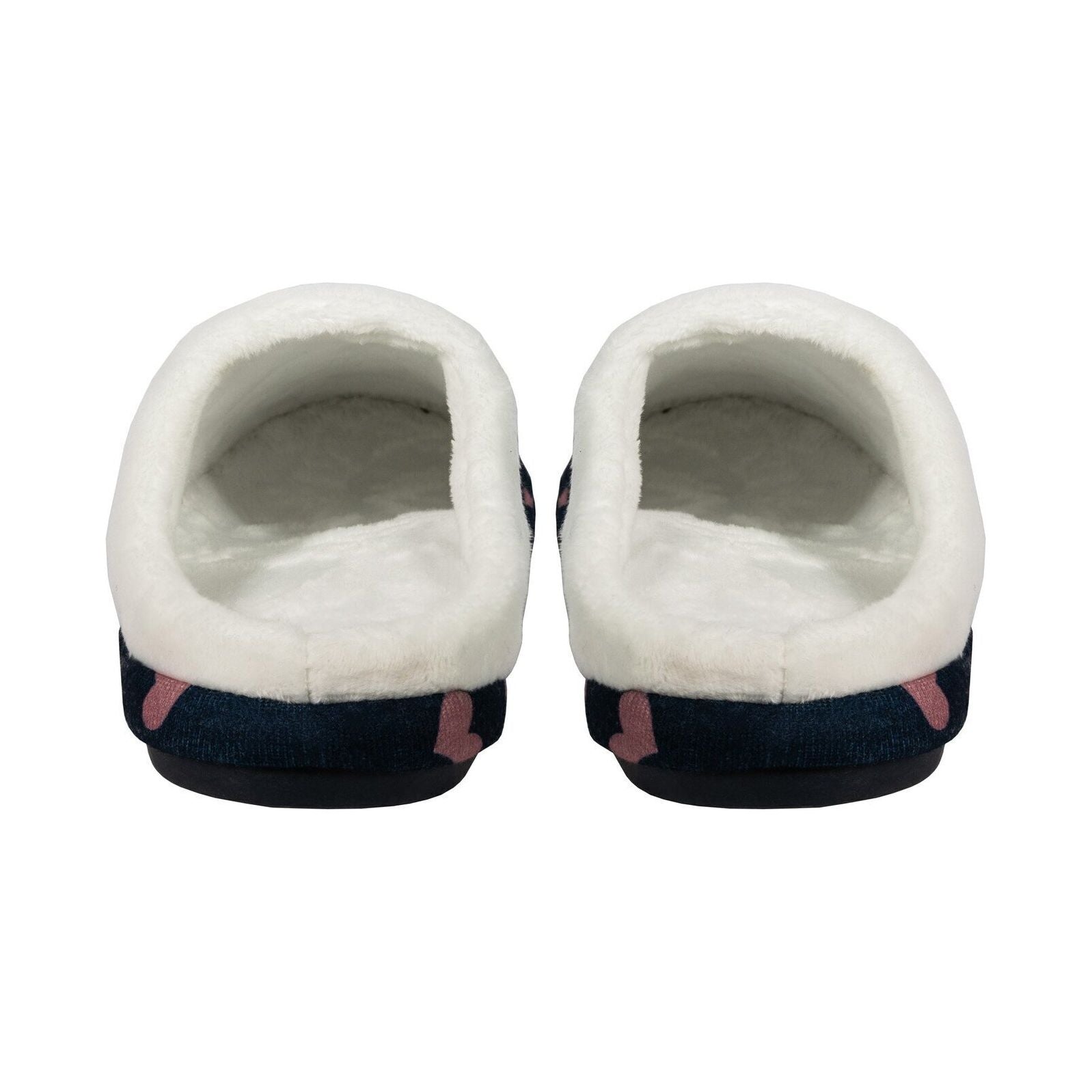 ARCHLINE Orthotic Slippers Slip On Scuffs Pain Relief Moccasins - Navy with Hearts - EUR 35 (Womens US 4)