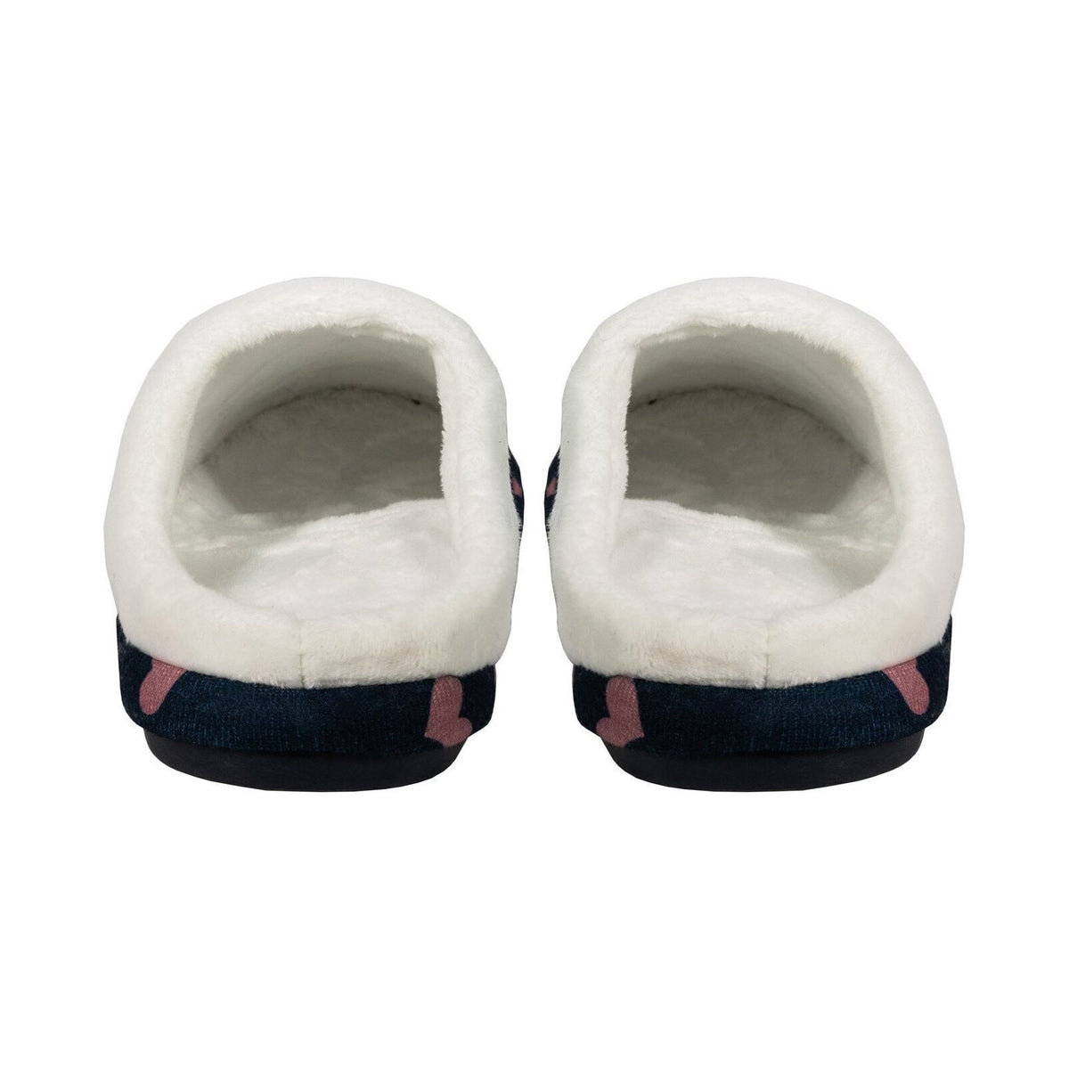 ARCHLINE Orthotic Slippers Slip On Scuffs Pain Relief Moccasins - Navy with Hearts - EUR 43 (Womens US 12)