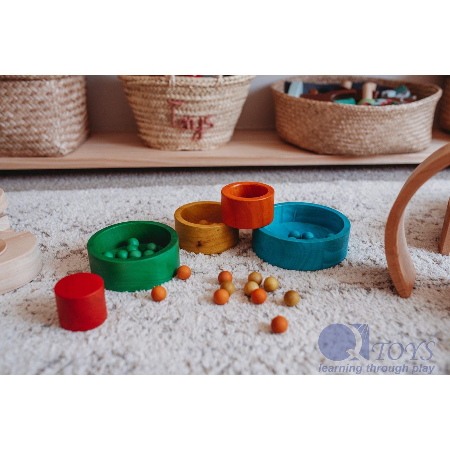 Natural colored Stacking and Nesting Bowls