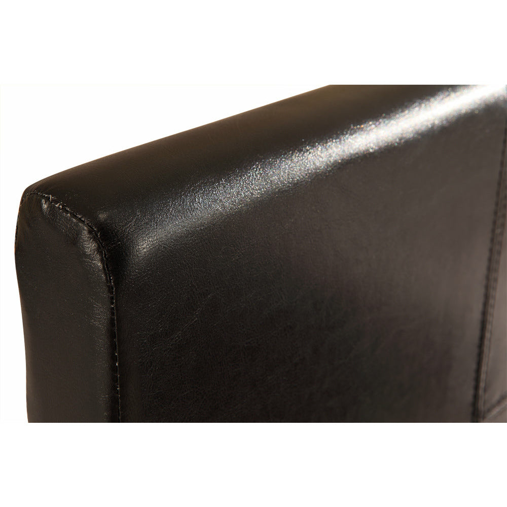 Single PU Leather Bed Frame Black