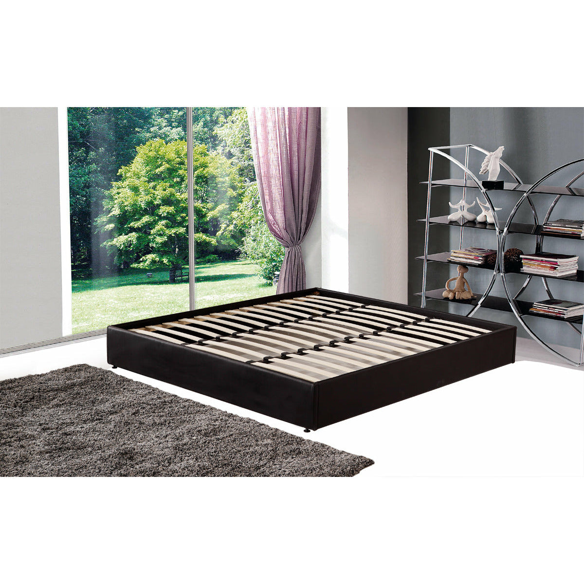 PU Leather King Bed Ensemble Frame