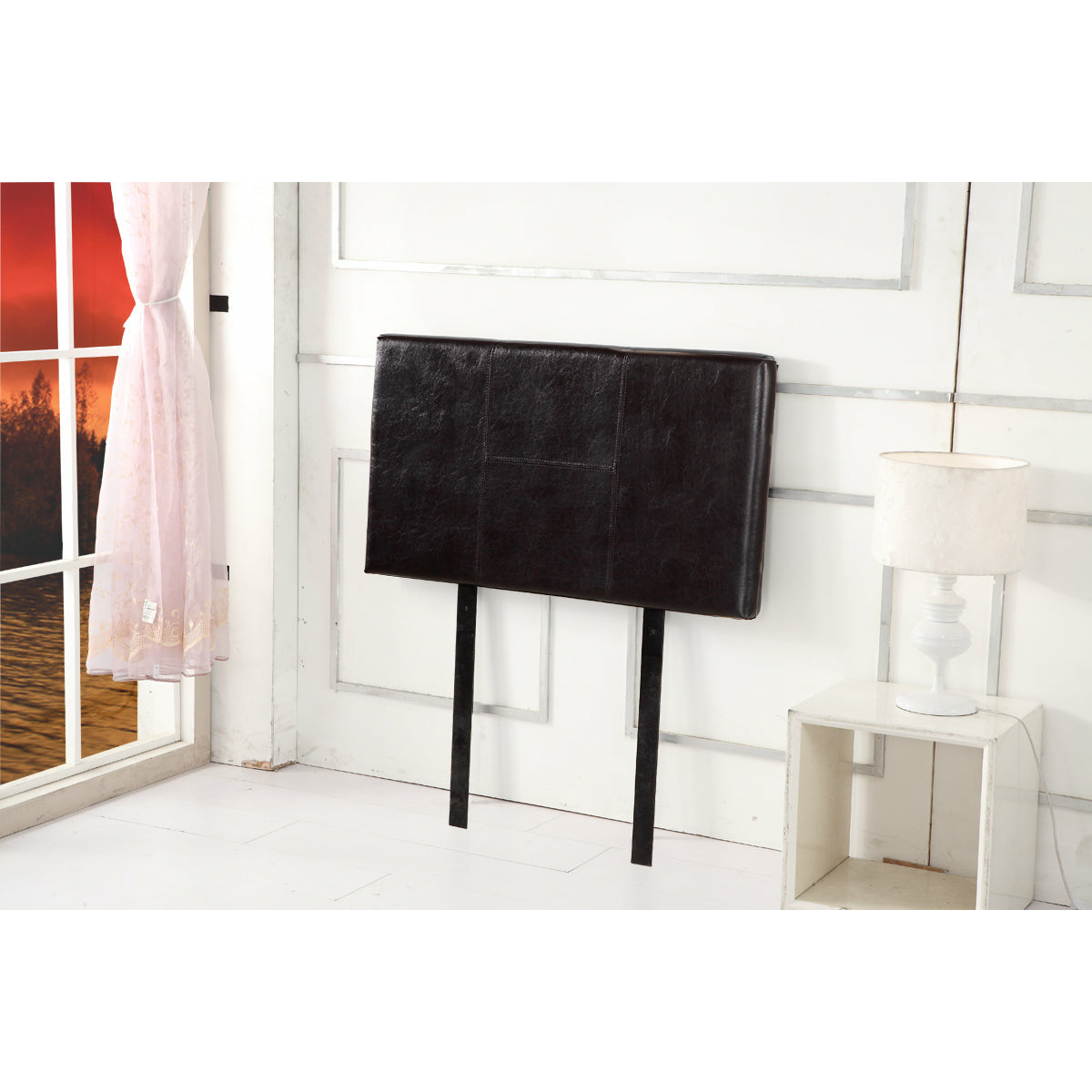 PU Leather Single Bed Headboard Bedhead - Brown