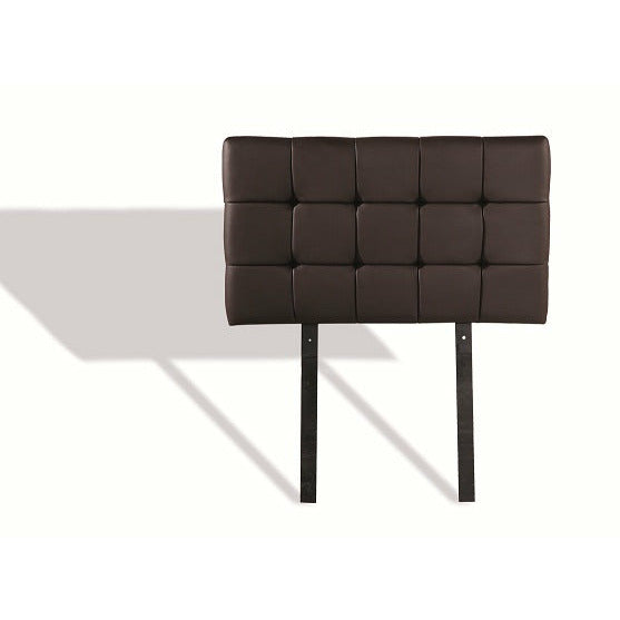 PU Leather Single Bed Deluxe Headboard Bedhead - Brown