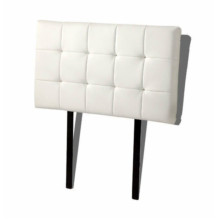 PU Leather Single Bed Deluxe Headboard Bedhead - White