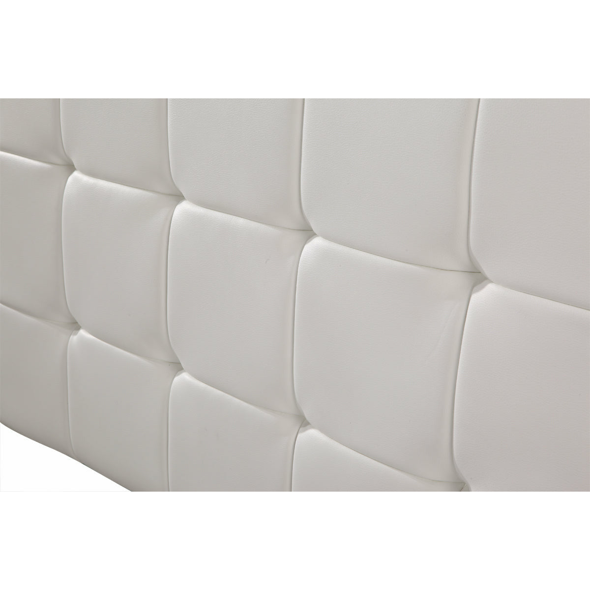 PU Leather Single Bed Deluxe Headboard Bedhead - White