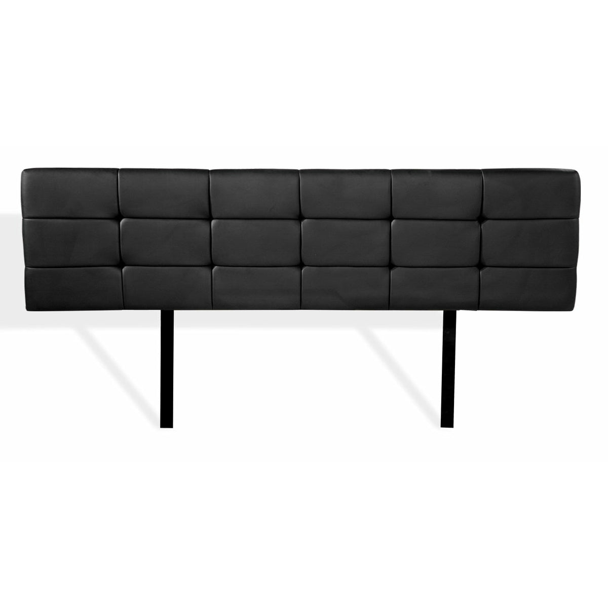 PU Leather King Bed Deluxe Headboard Bedhead - Black