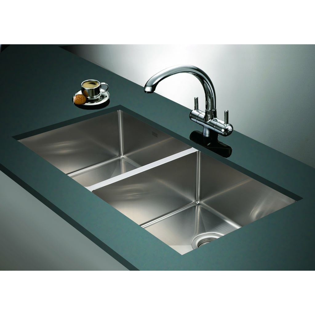 865x440mm Handmade Stainless Steel Undermount / Topmount Kitchen Sink with Waste