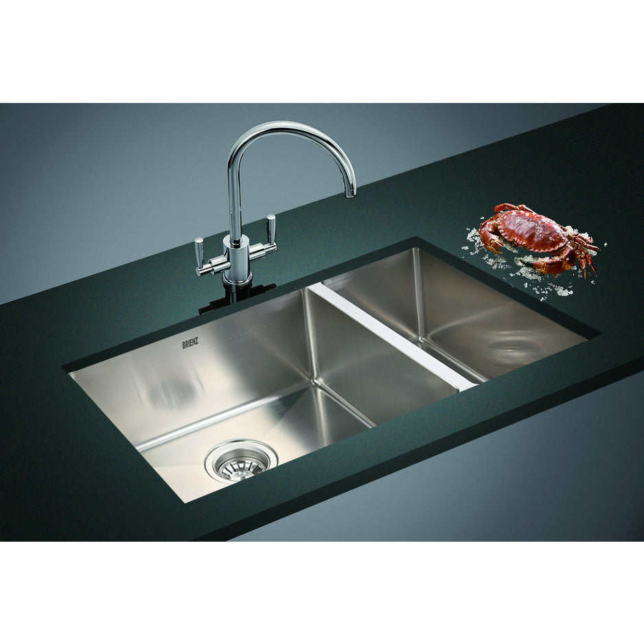 715x440mm Handmade Stainless Steel Undermount / Topmount Kitchen Sink with Waste