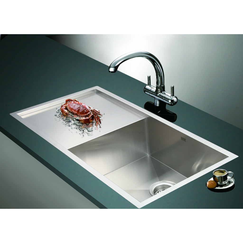 960x450mm Handmade Stainless Steel Undermount / Topmount Kitchen Sink with Waste
