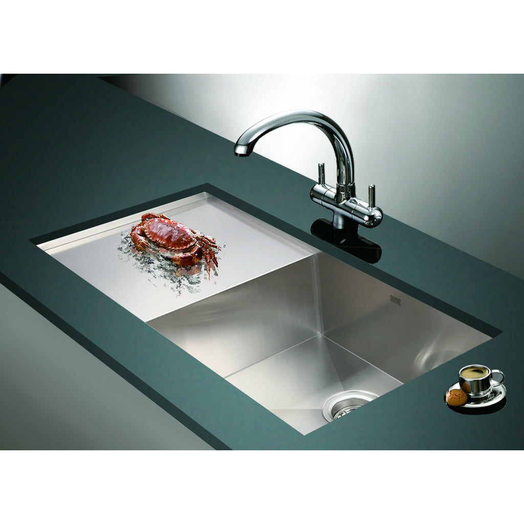960x450mm Handmade Stainless Steel Undermount / Topmount Kitchen Sink with Waste