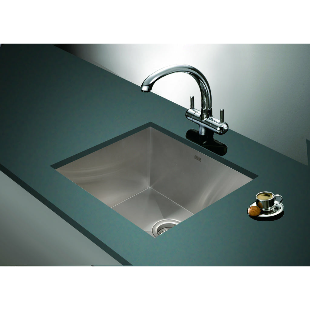 510x450mm Handmade Stainless Steel Undermount / Topmount Kitchen Laundry Sink with Waste