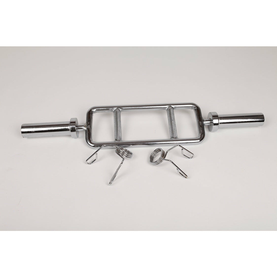 Chrome Olympic Tricep Bar Barbell Heavy Duty with Spring Collars