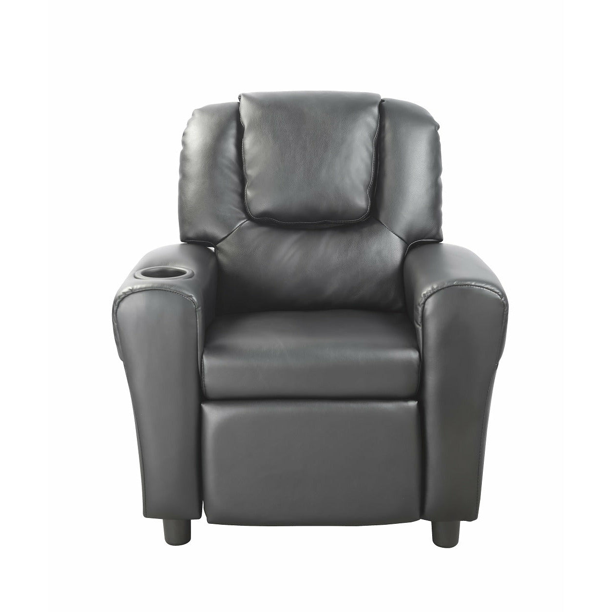 PU Leather Kids Recliner with Drink Holder