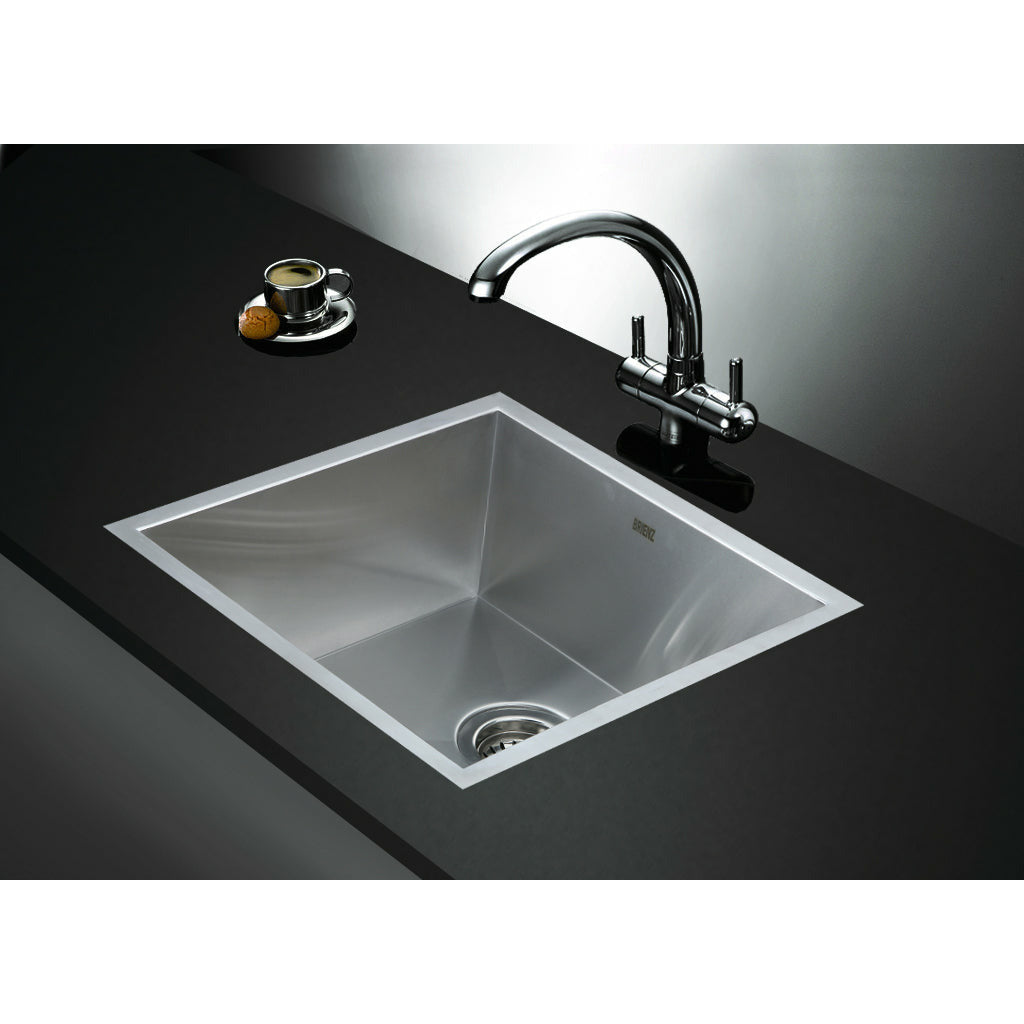 440x440mm Handmade Stainless Steel Undermount / Topmount Kitchen Laundry Sink with Waste
