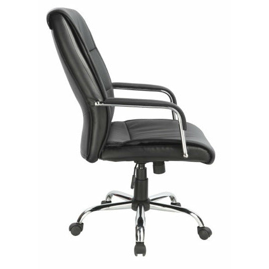 PU Leather Office Chair Executive Padded Black