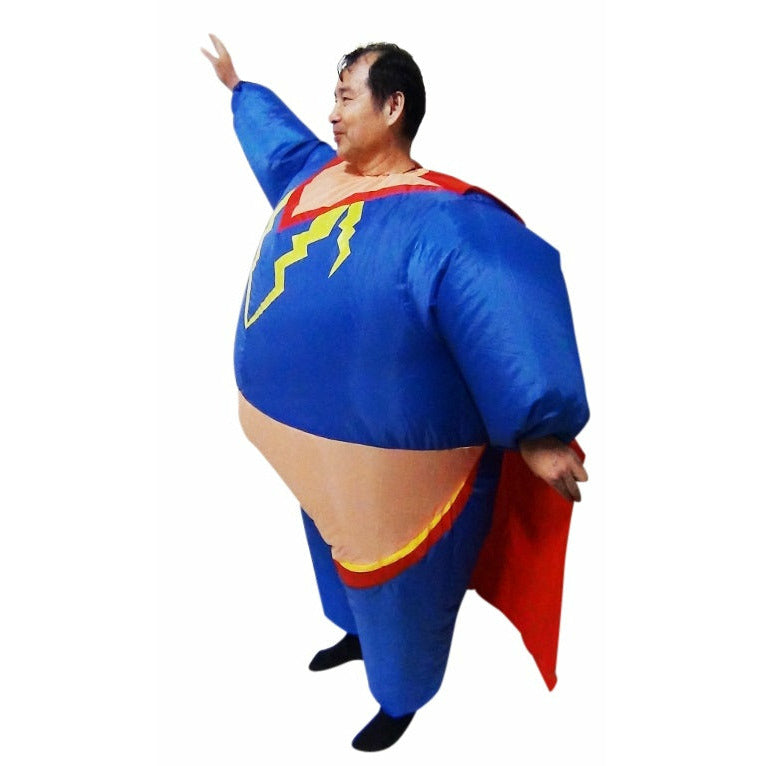 Super Hero Fancy Dress Inflatable Suit - Fan Operated Costume