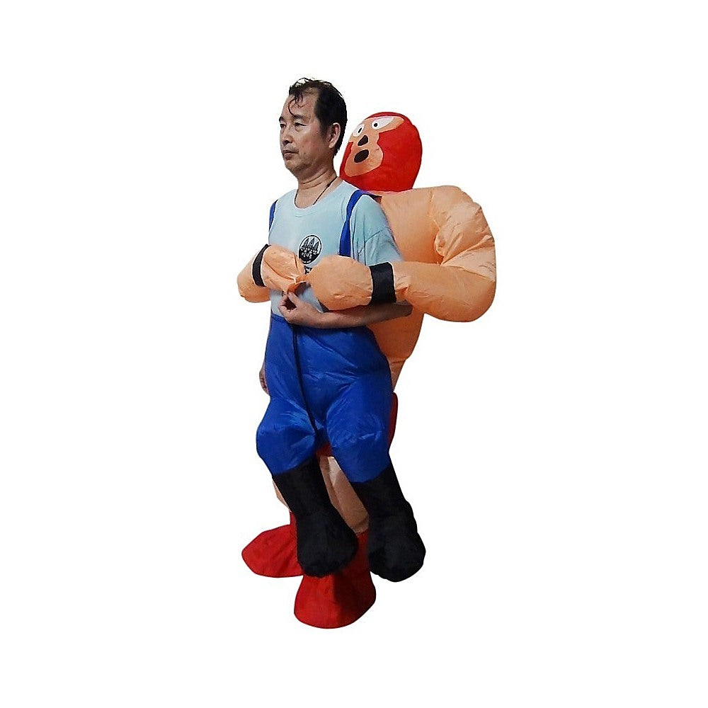 WRESTLER Fancy Dress Inflatable Suit -Fan Operated Costume