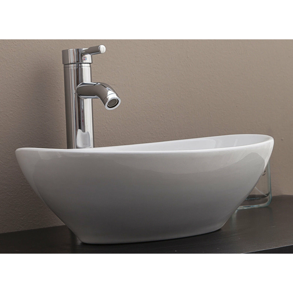 Above Counter Bathroom Vanity Oval Ceramic Basin