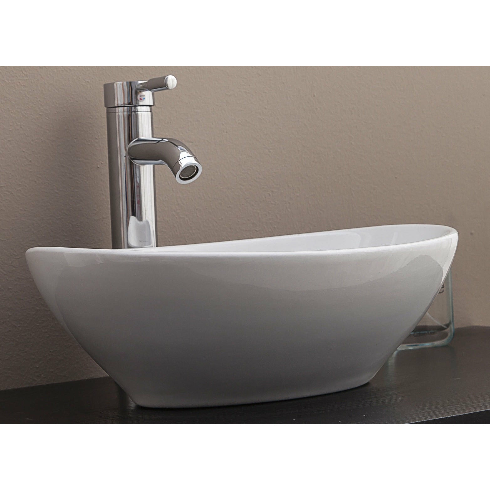 Above Counter Bathroom Vanity Oval Ceramic Basin