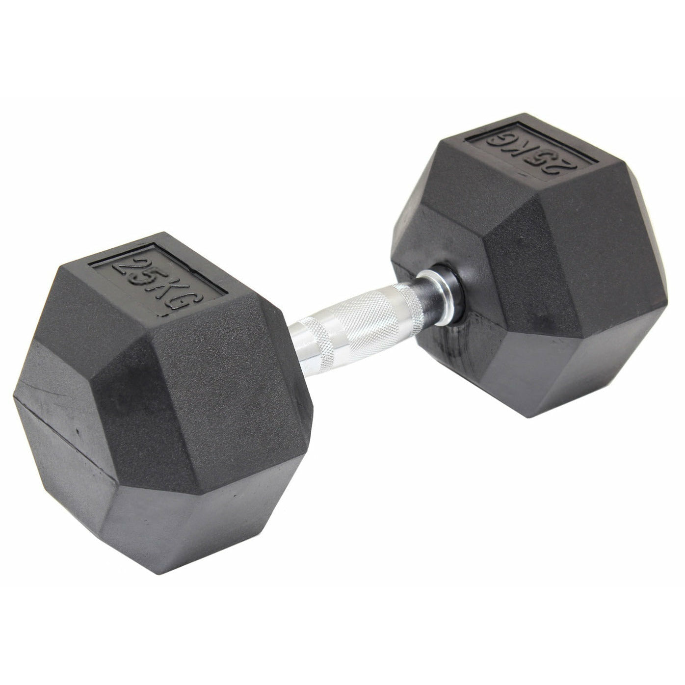 25KG Commercial Rubber Hex Dumbbell Gym Weight