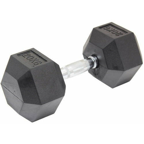 20KG Commercial Rubber Hex Dumbbell Gym Weight