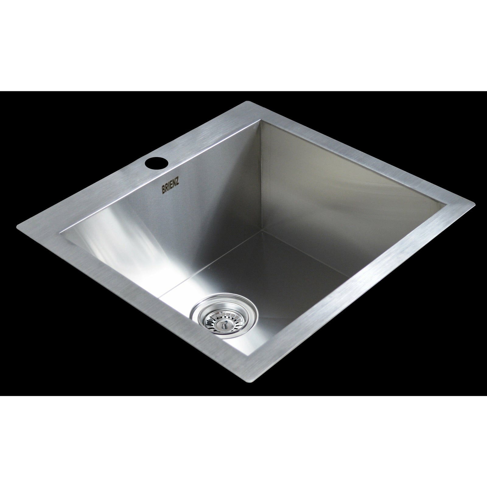 530x505mm Handmade Stainless Steel Topmount Kitchen Laundry Sink with Waste