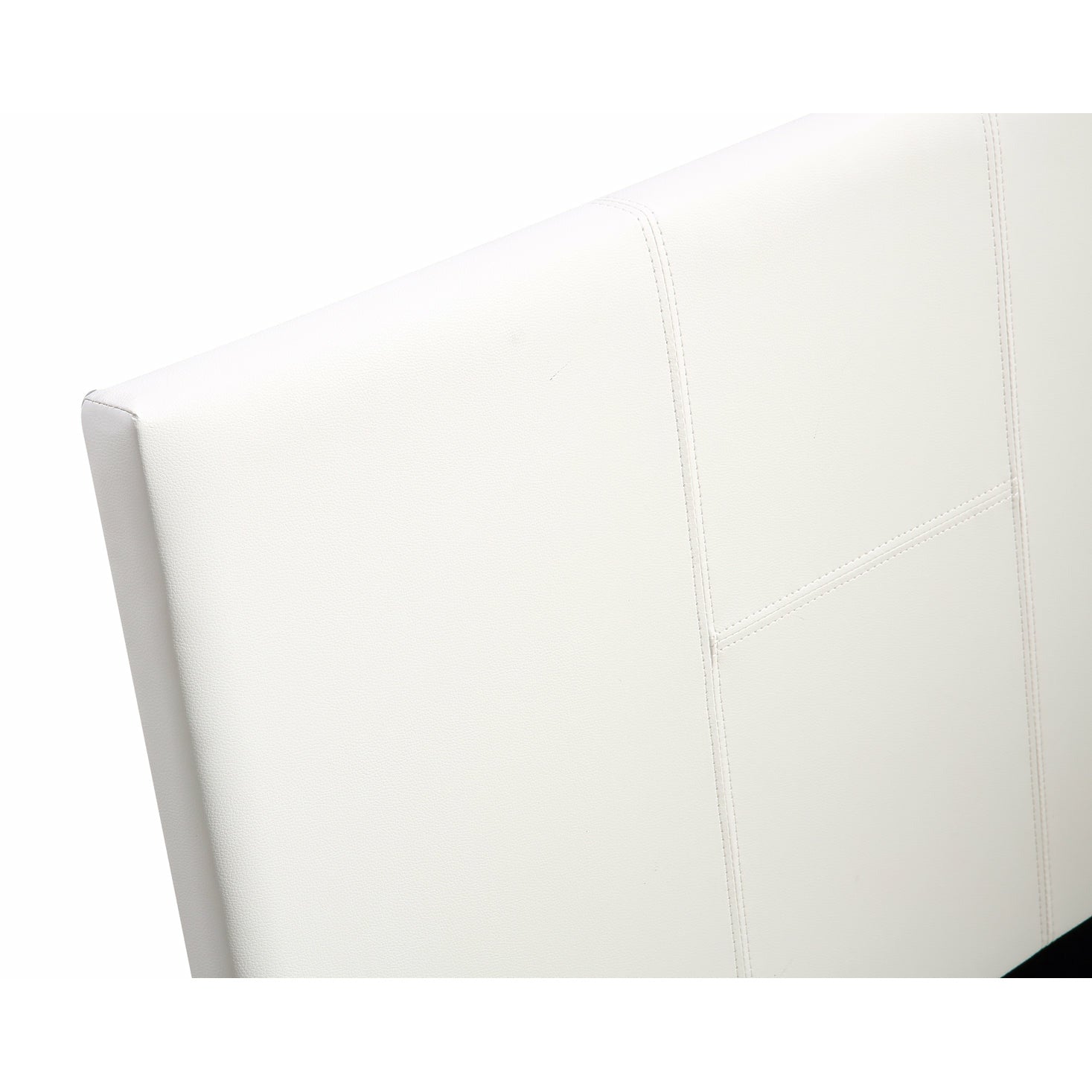 Single PU Leather Bed Frame White