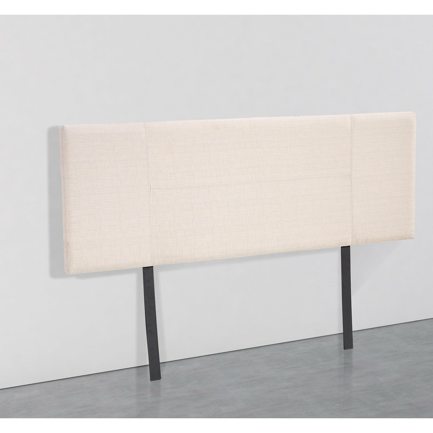 Linen Fabric Queen Bed Headboard Bedhead - Beige