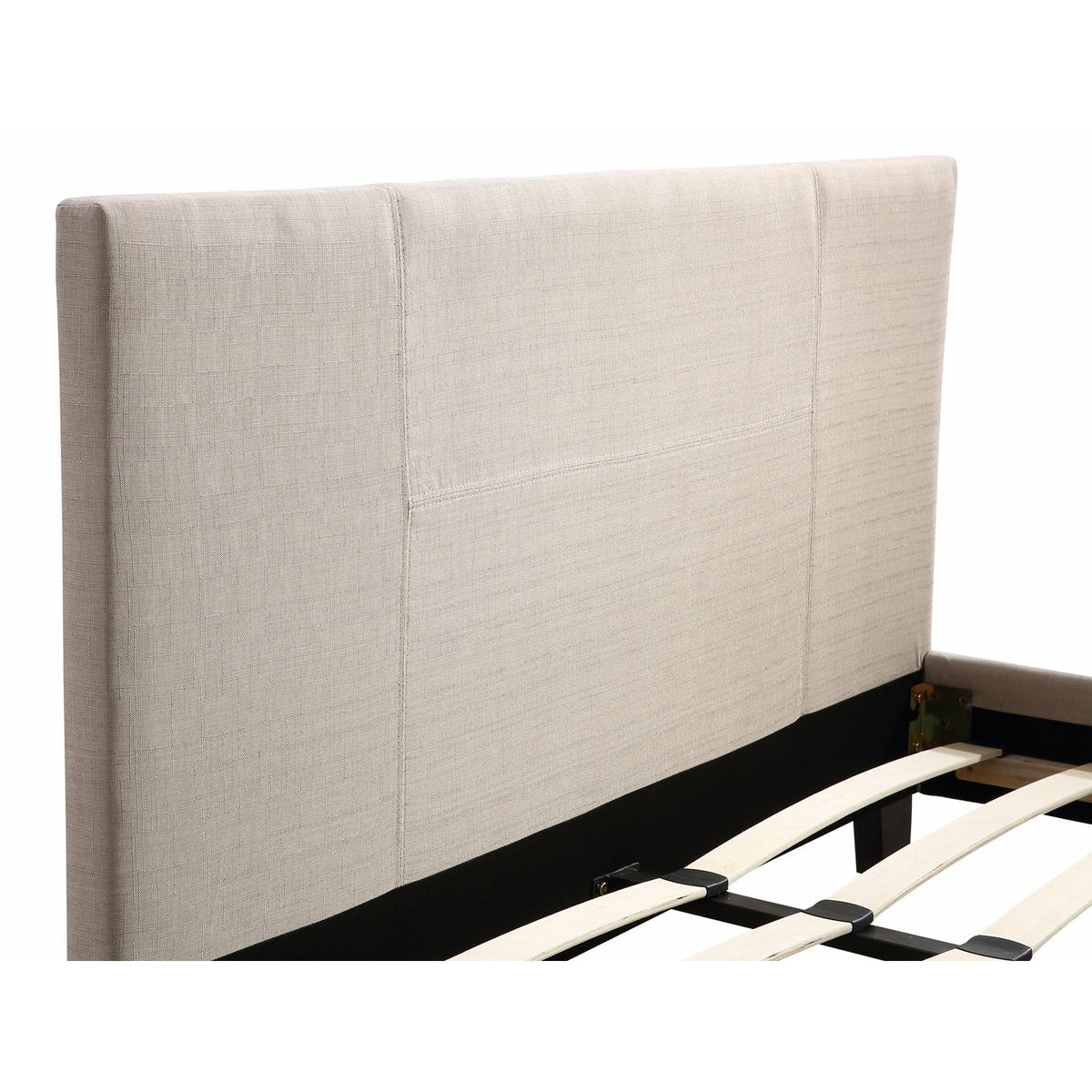 Queen Linen Fabric Bed Frame Beige