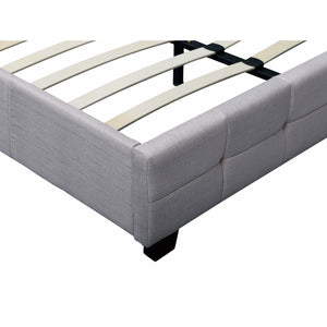 Linen Fabric Double Deluxe Bed Frame Beige