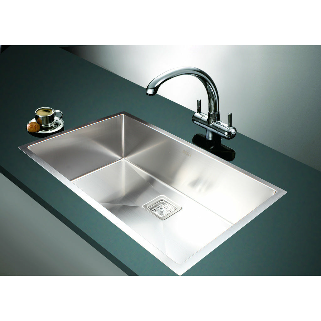 810x505mm Handmade 1.5mm Stainless Steel Undermount / Topmount Kitchen Sink with Square Waste